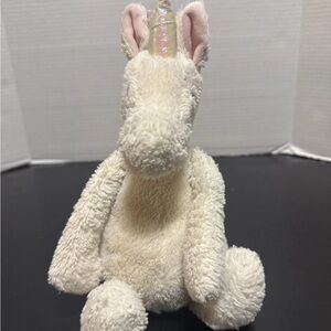 Jellycat Bashful Unicorn Pink Curly Super Soft Plush Stuffed Animal Baby Toy 12"